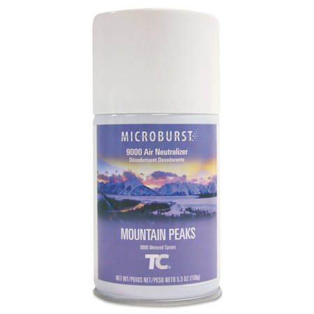 Rubbermaid Commercial TC Microburst 9000 Air Freshener Refill, Mountain Peaks, 5.3 oz, PK4 FG4012461